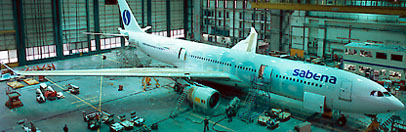 Gross�berholung Sabena-Airbus