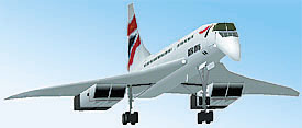 Concorde im Landeanflug